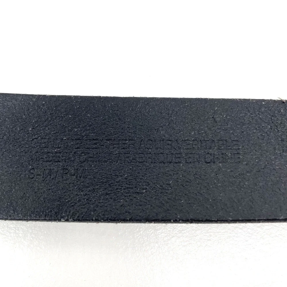 Black Leather Belt Double Ring Boho Artisan 1.5